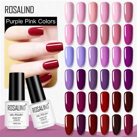 Rosalind Nail Gel Polish Red Purple Pink Hybrid Varnishes All For