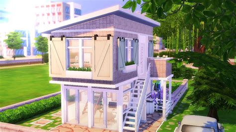 Eco Rustic Modern Tiny House The Sims Speed Build Youtube