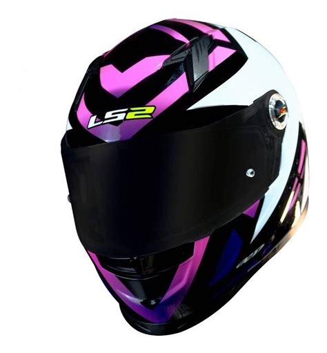 Capacete Ls2 Ff358 Starwar Fechado Feminino Preto E Rosa Frete grátis