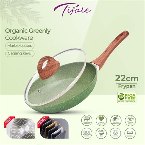 Jual Tifale By Hongzhuo Organic Greenly Cookware Fry Pan Cm Marble