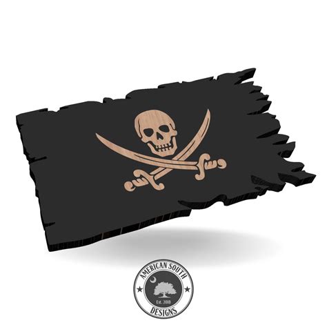 Pirate Jolly Roger Tattered 4 Flag - Patriot Nation Design