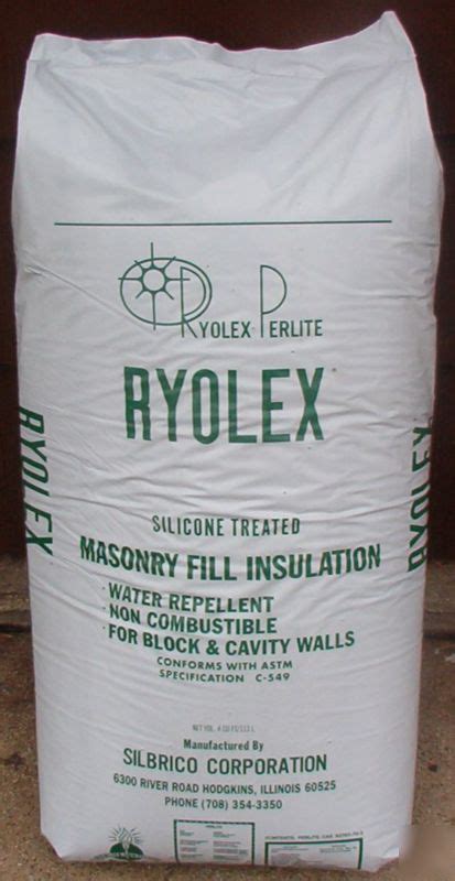 Masonry fill granulated perlite insulation