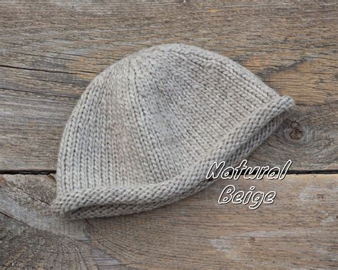 Knitted Short Beanie Men Fisherman Beanie Wool Knit Hat Men Etsy