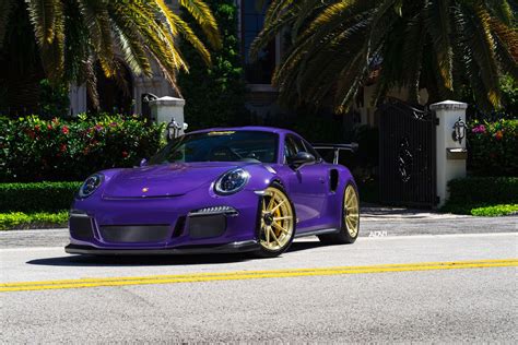 Porsche 911 Gt3 Rs 991 Purple Adv1 Adv52 Mv2 Advanced Wheel Front