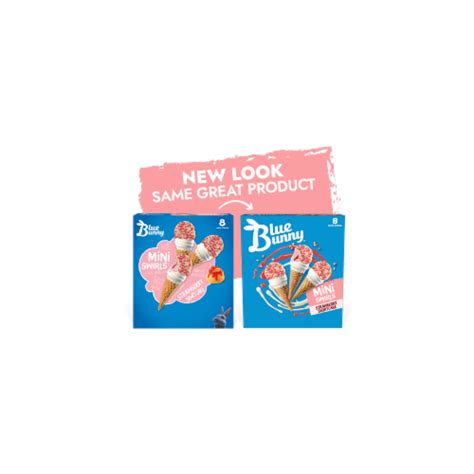 Blue Bunny Mini Swirls Strawberry Shortcake Cones Frozen Dessert 18 4