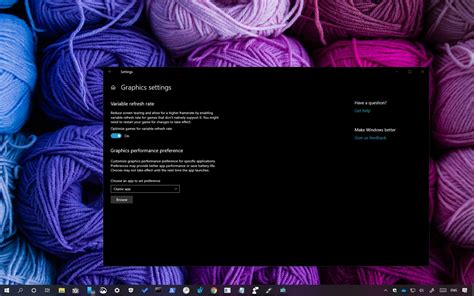 How to enable variable refresh rate for games on Windows 10 - Pureinfotech