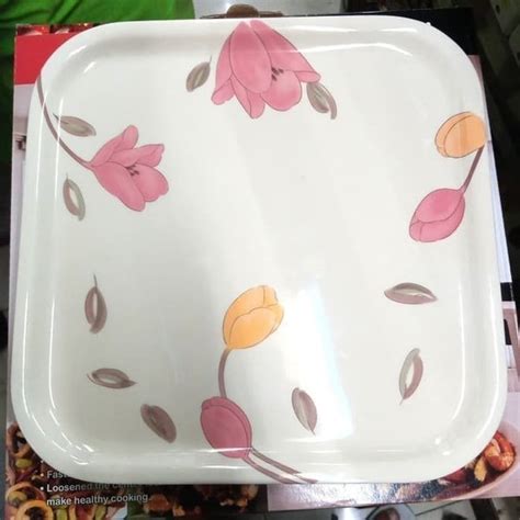 Jual Hoover Nampan Saji Melamine Segi Motif Bunga X Cm Melamin Di