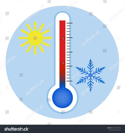 Thermometer Icon Measuring Hot Cold Temperature ภาพประกอบสตอก