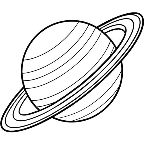 L Illustration Du Contour De La Plan Te Saturne Livre De Coloriage