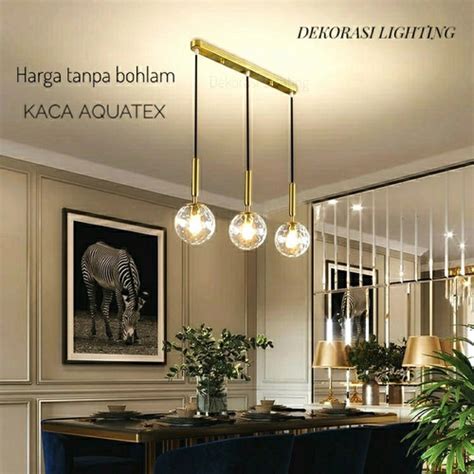 Jual Lampu Gantung Void Tangga In Gold Kaca Modern Minimalis Lampu