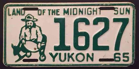 1965 Yukon Territory License Plate