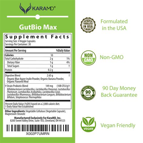 Karamd Gutbio Max Doctor Formulated Total Gut Health Supplement