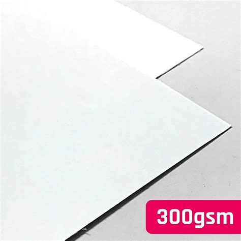 Premify 50Pcs Blank White Cards 300GSM 50 Sheets A4 Size Cardstock