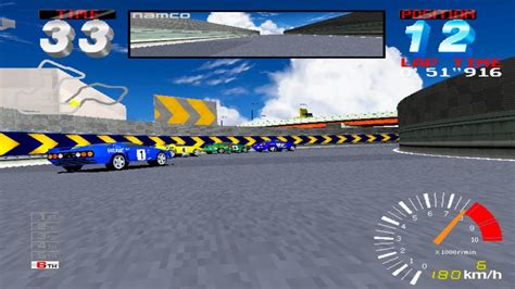 Ridge Racer 2 Namco System 22 Novice Race 5 Blue Car 5 Laps