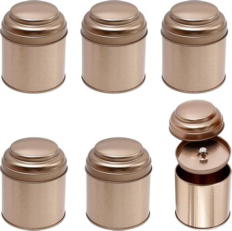 Amazon WOOSUKBE 6pcs Tea Tins Canister With Airtight Double Lids