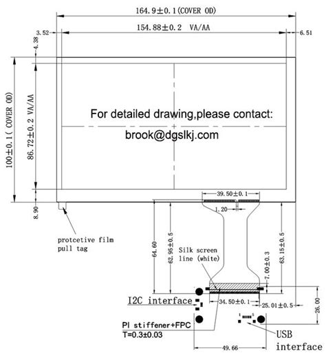 Projected Capacitive 7 Inch PCAP Touch Screen Display 16 9 ILI2511