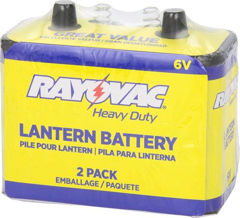 Rayovac 944 2r 6 Volt Heavy Duty Lantern Battery With Spring Terminals 2 Pack 2 Count Pack Of 1