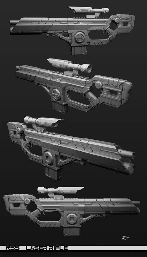 Artstation R55 Laser Rifle 3d