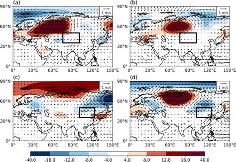 Regression Maps Of Anomalous Jja 500 Hpa Geopotential Height Shading Download Scientific