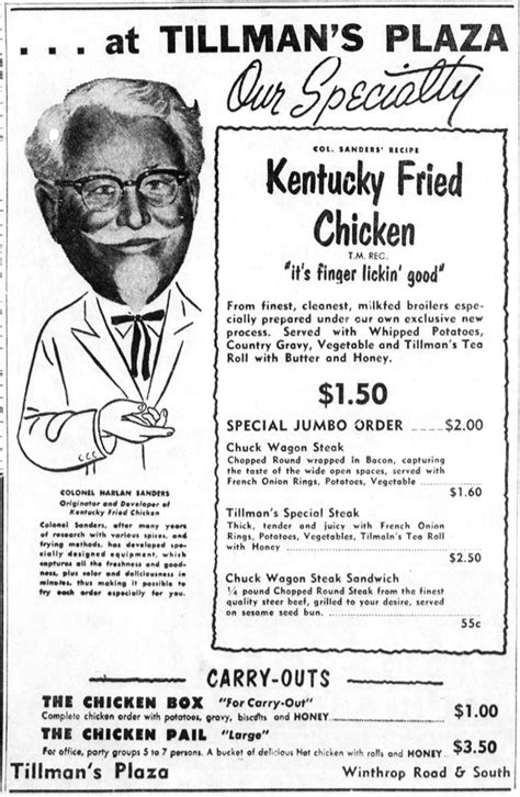 Retrotisements The Early Days Of Kentucky Fried Chicken The Man In