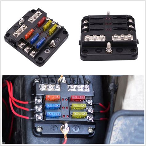 Car Truck Way Blade Fuse Holder Box Block Case V V Fuse A A