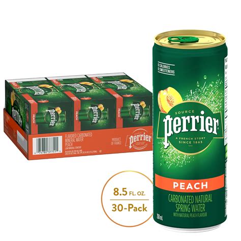 Perrier Peach Carbonated Sparkling Mineral Water Fl Oz Count