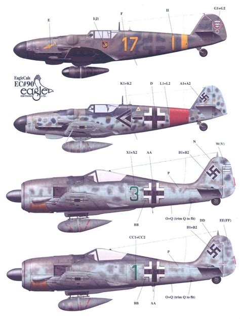 EagleCals Decals 1 32 JG 300 Focke Wulf Fw 190 Messerschmitt Bf 109