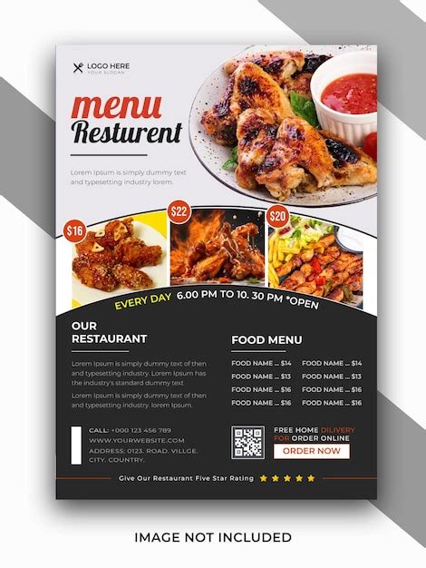 Premium Vector Vector Restaurant Food Flyer Template And Food Menu Design