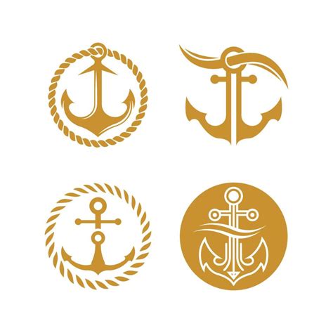 Ancla Logo Icono Barco Embarcacion Marina Armada 22800496 Vector En