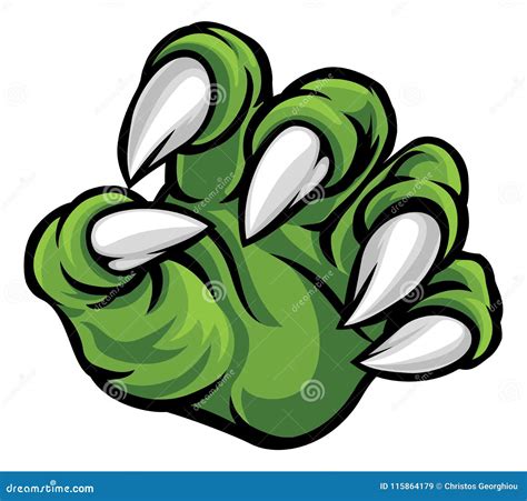 Monster Talons Claw Hand stock vector. Illustration of sticker - 115864179