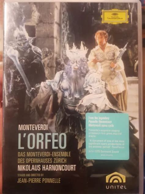 Claudio Monteverdi S L Orfeo Dvd Opera Ballet Opernhauses Zurich