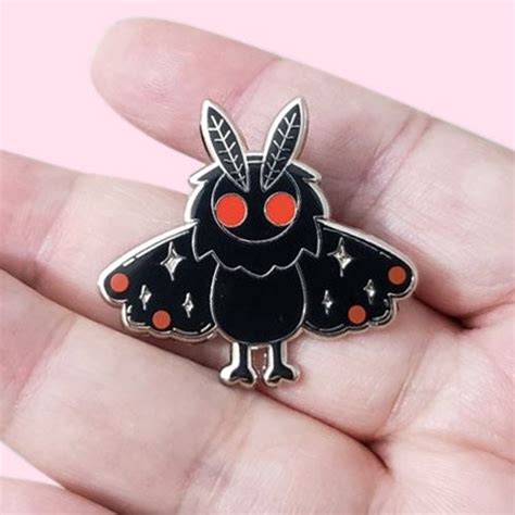 Mothman Hard Enamel Pin Etsy