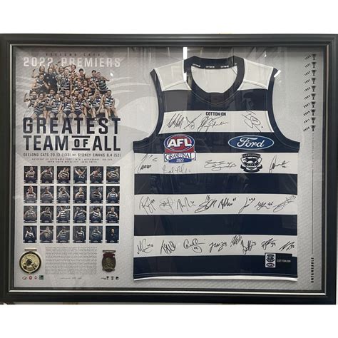 Geelong Cats 2022 Premiers Team Signed Guernsey Taylormade