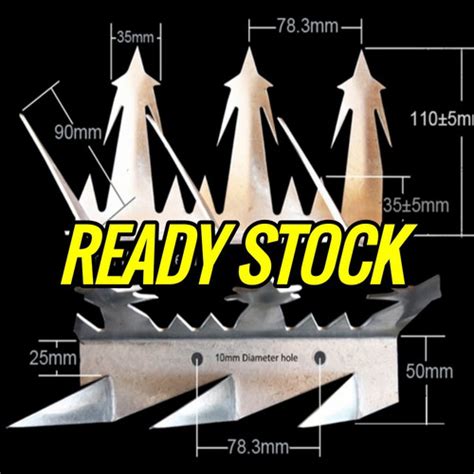 Jual Wall Spike Tipe 3 Wallspike Panjat Tembok Pagar Kawat Duri Silet