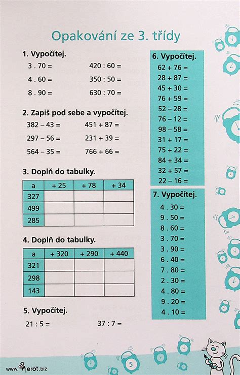 Kniha Pětiminutovky z Matematiky pro 4 třídu Petr Šulc knizniklub cz