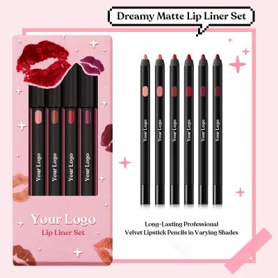 Wholesale Lip Liner Waterproof Creamy Brown Nude Lip Liner Pencil Private Label Guangzhou