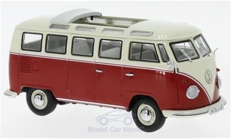 Diecast Model Cars Volkswagen T1 B 143 Schuco B Samba Bus Redbeige