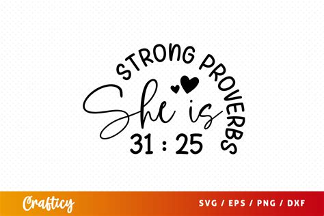 Free She Is Strong Proverbs 31 25 Svg Graphic By Graftify · Creative