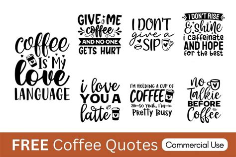 Coffee Quotes Sayings Free Cricut Svg Templates