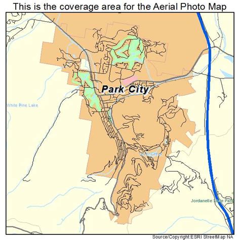 Aerial Photography Map of Park City, UT Utah