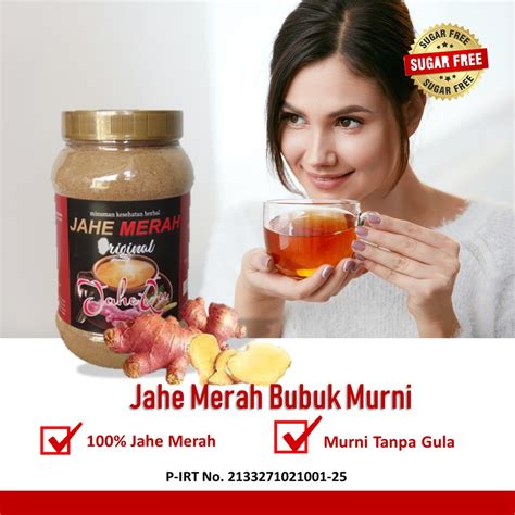 Jual Jahe Merah Bubuk Murni Jaheku I Herbal Super Tanpa Gula Dan Bebas