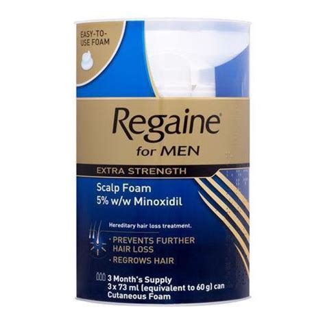 Regaine Extra Str Scalp Foam For Men 73ml X 3 3 Months Supply