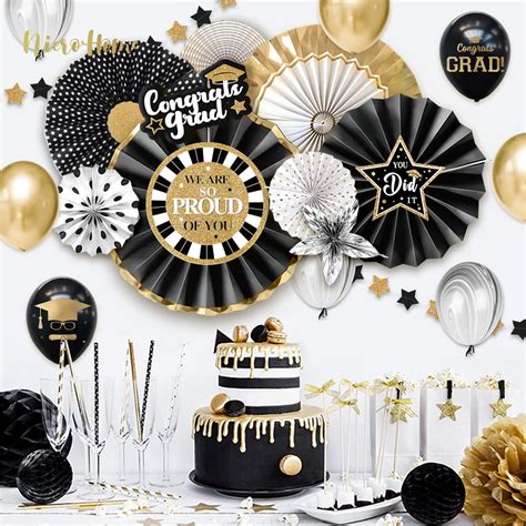 Nicrohome Graduation Party Decorations Ypf Black And Gold