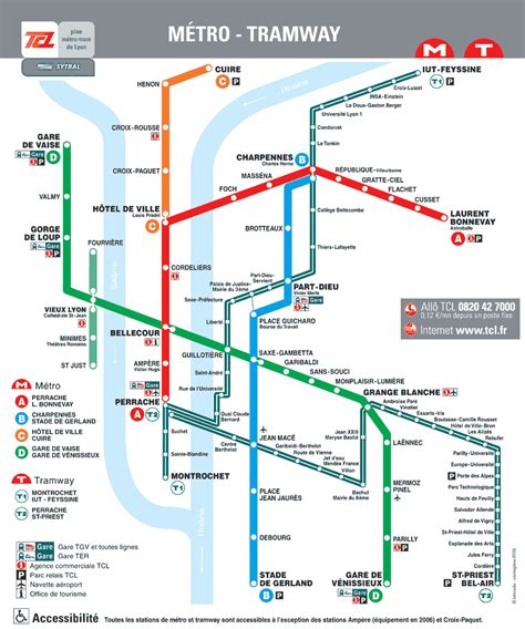 Plan Du M Tro De Lyon