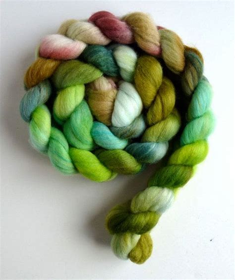 Polwarth Silk Roving Hand Painted Spinning Or Felting Fiber Etsy