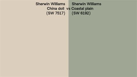 Sherwin Williams China Doll Vs Coastal Plain Side By Side Comparison