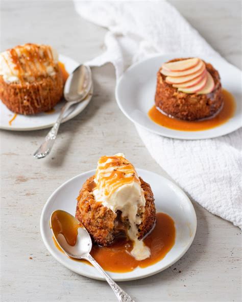 Spiced Apple And Salted Caramel Lava Cakes Michelle Bessudo Recipe