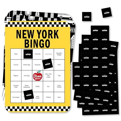 Big Dot Of Happiness Nyc Cityscape Bar Bingo Cards And Markers New