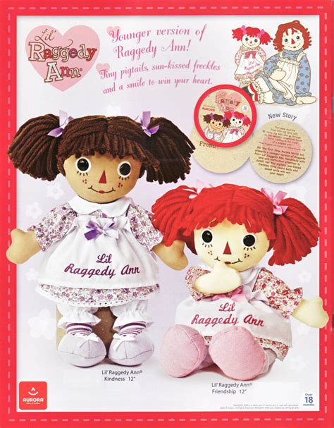 Lil Raggedy Ann 12 Dolls By Aurora