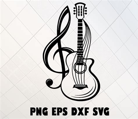 Guitar Svg Music Svg Music Notes Svg Clef Svg Cut File Etsy